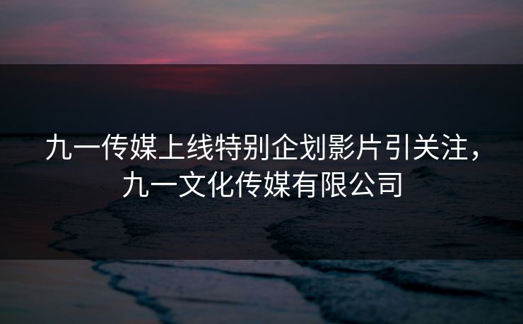 九一传媒上线特别企划影片引关注，九一文化传媒有限公司