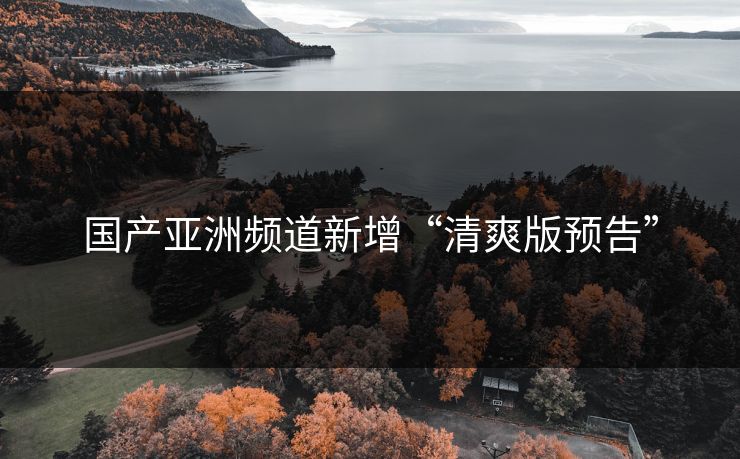 国产亚洲频道新增“清爽版预告”